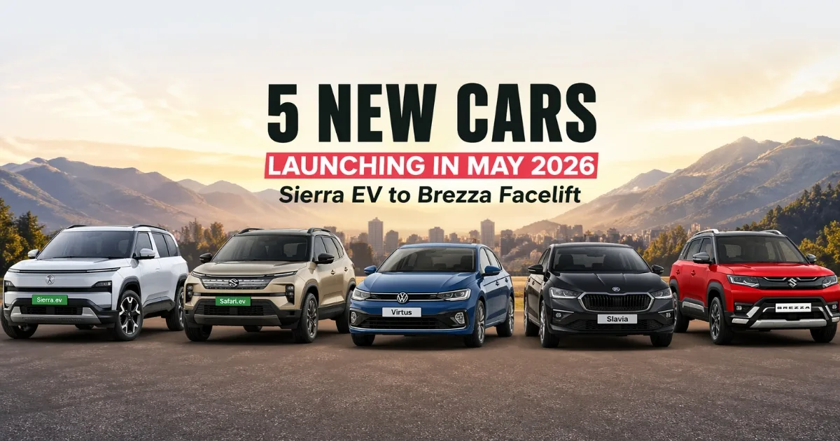 May 2026 Car Launches: Tata Sierra EV to Brezza Facelift – Full List with Price & Features